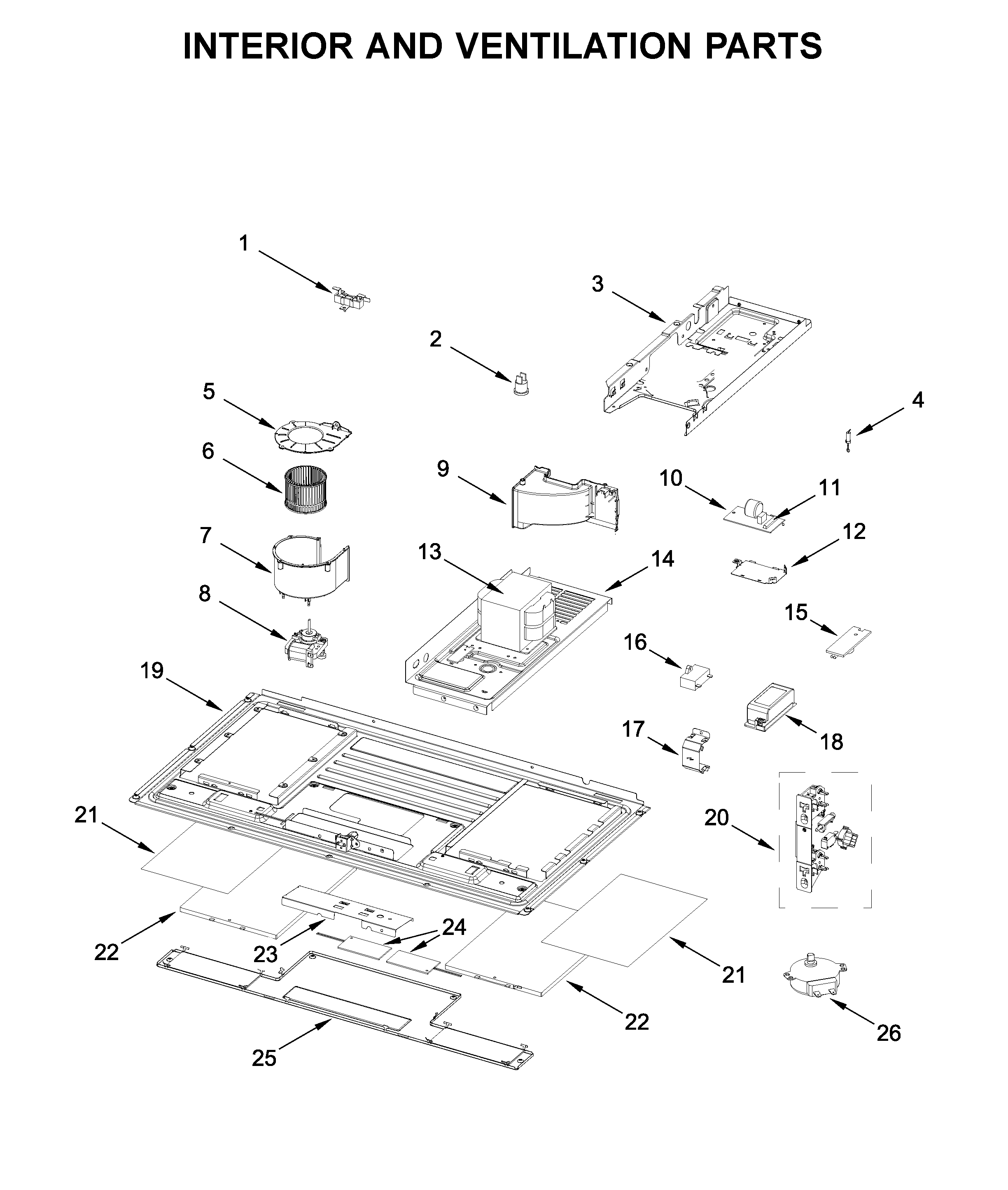 Interior and ventilation parts