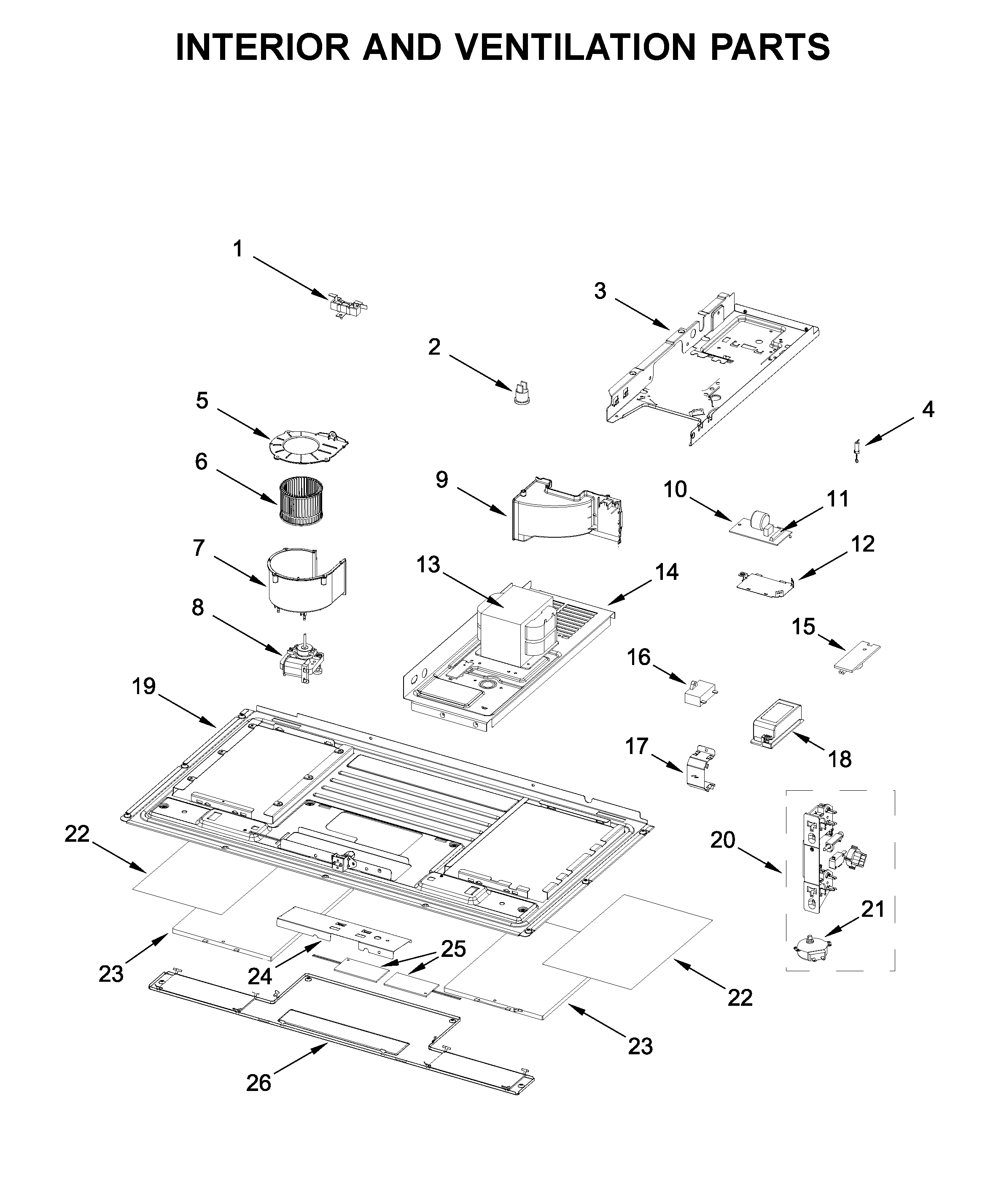 INTERIOR AND VENTILATION PARTS