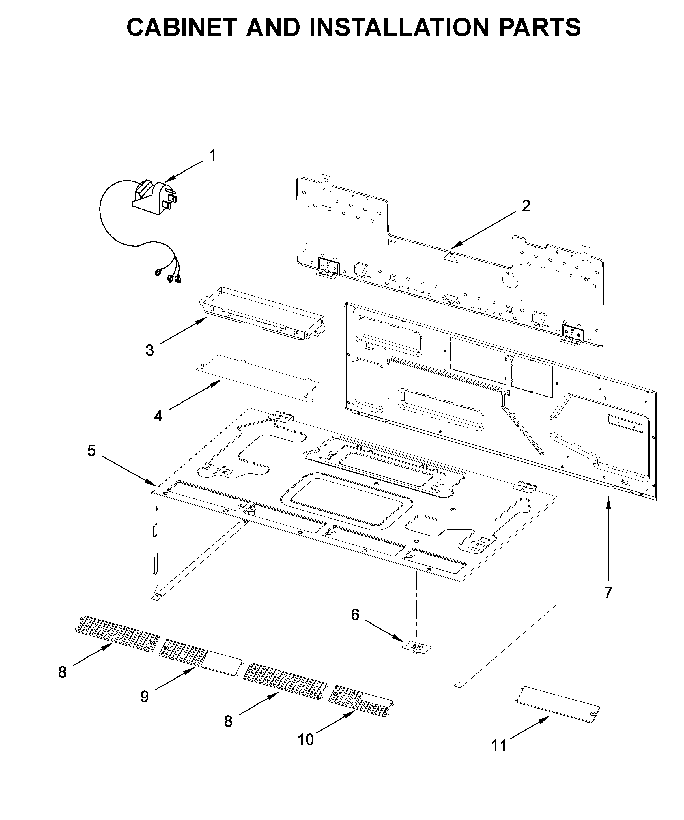 CABINET AND INSTALLATION PARTS