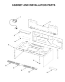 Cabinet and installation parts