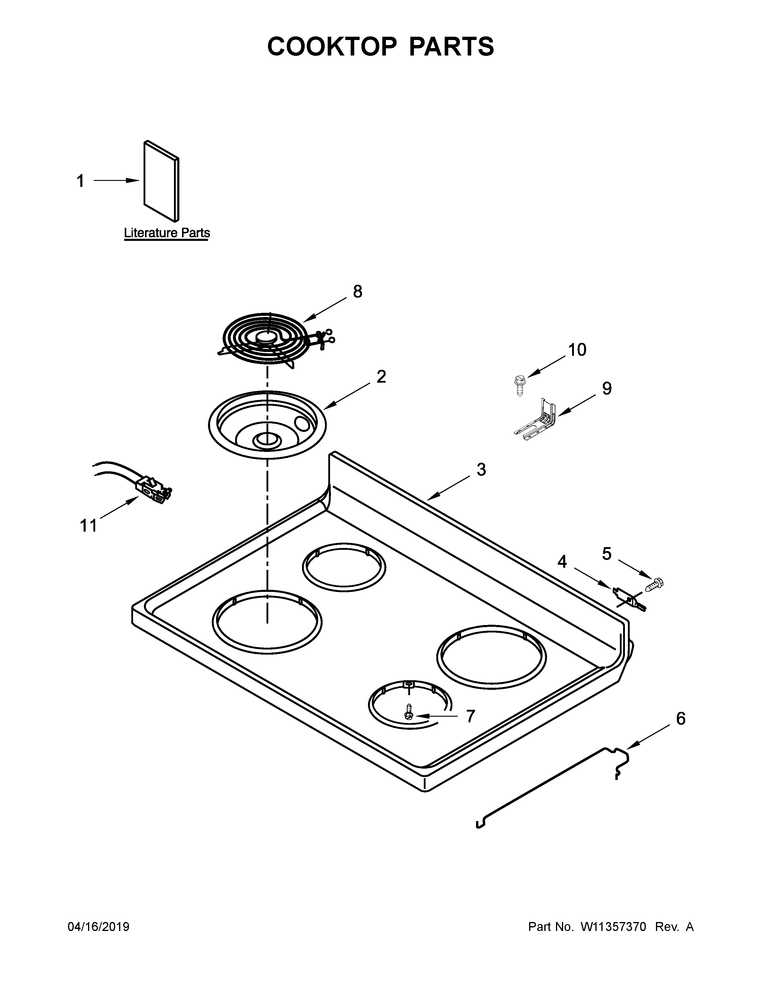 Cooktop parts