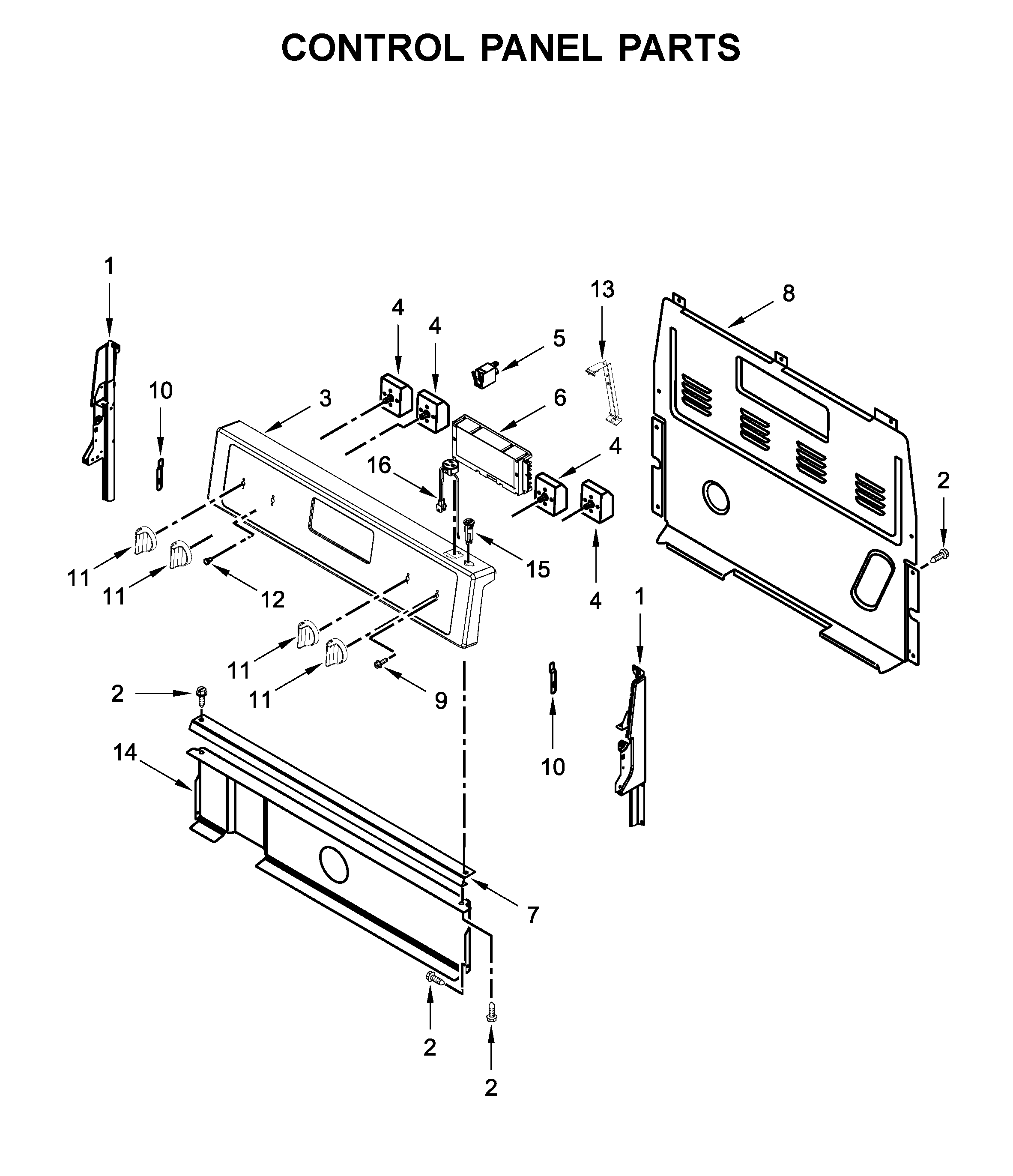 Control panel parts