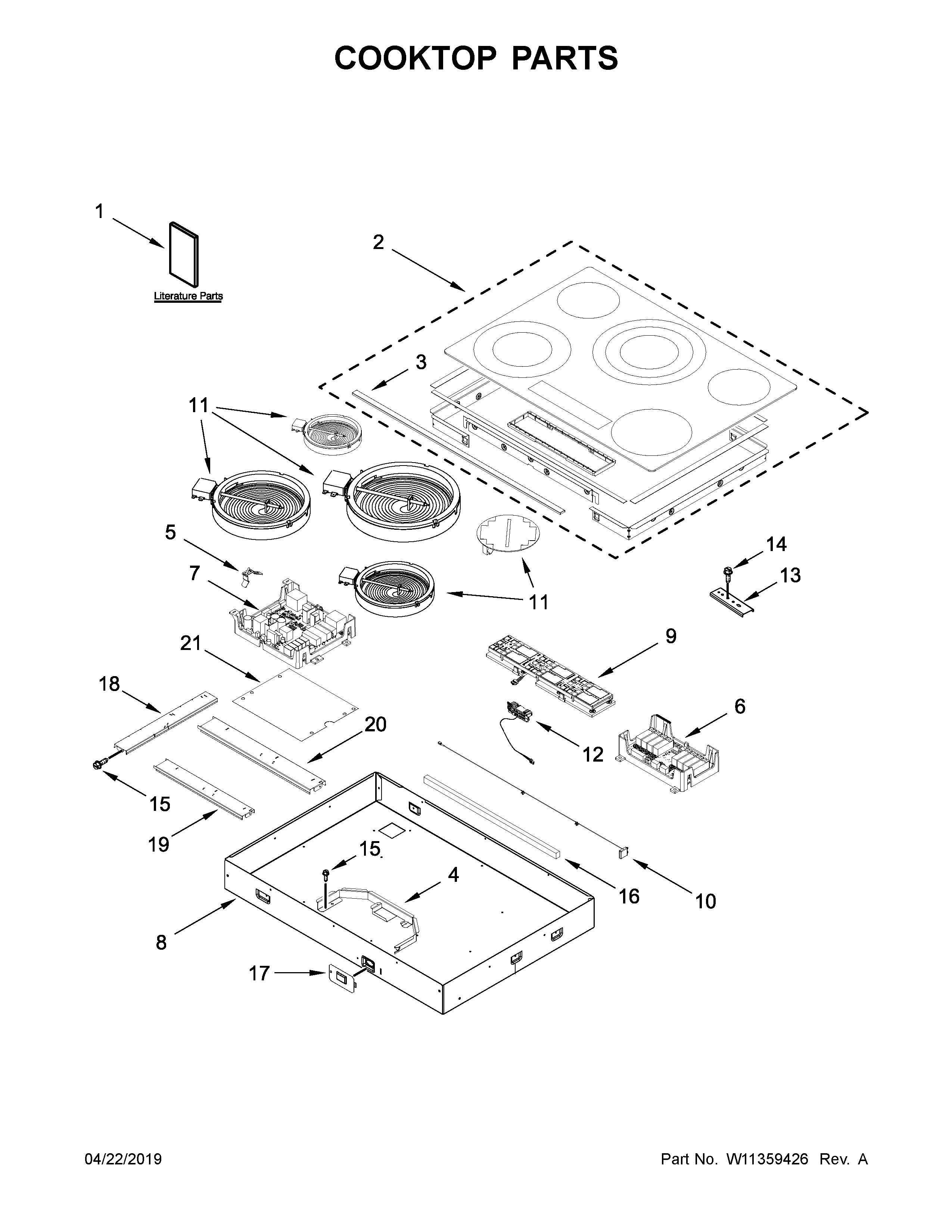 Cooktop parts