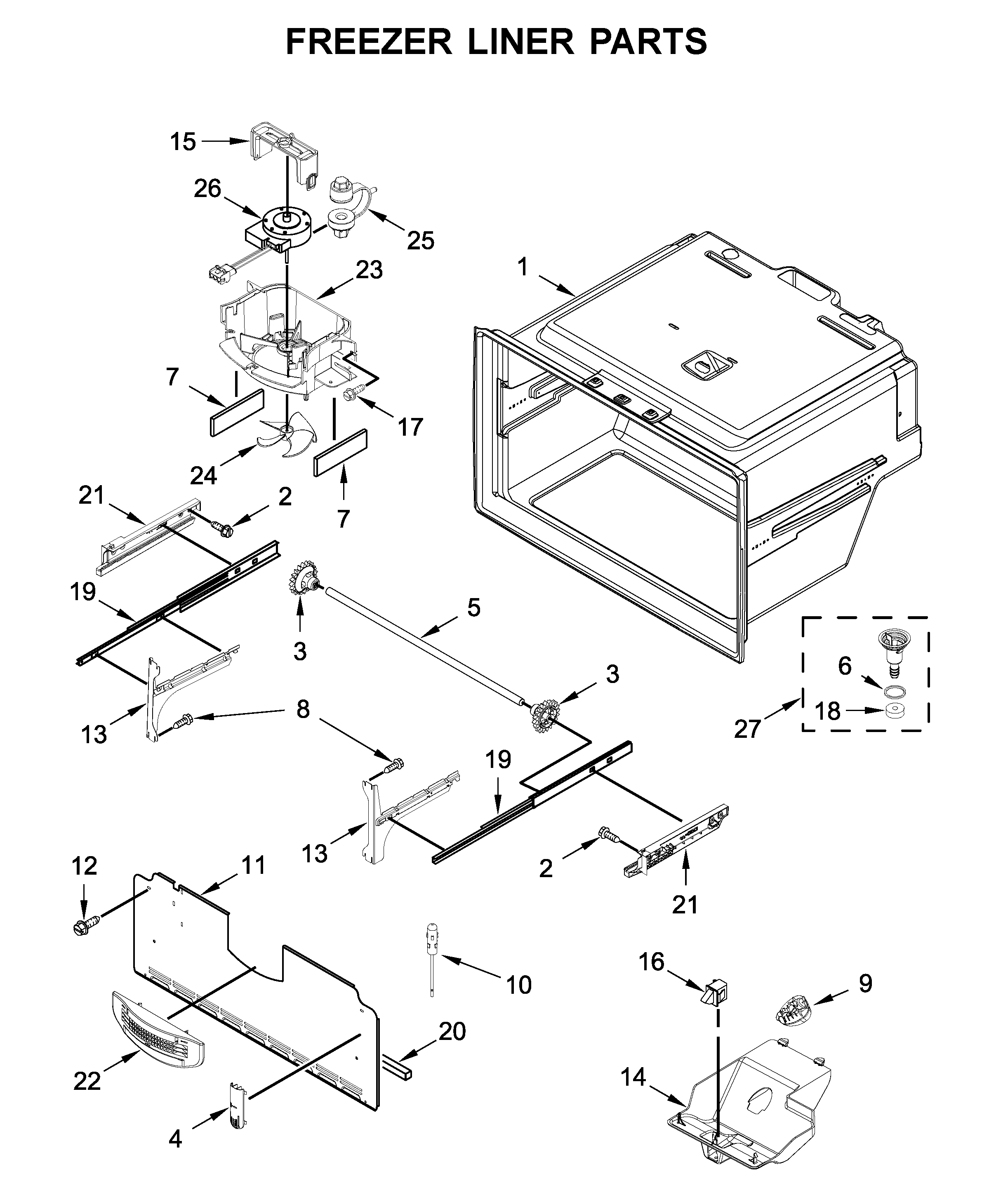 FREEZER LINER PARTS