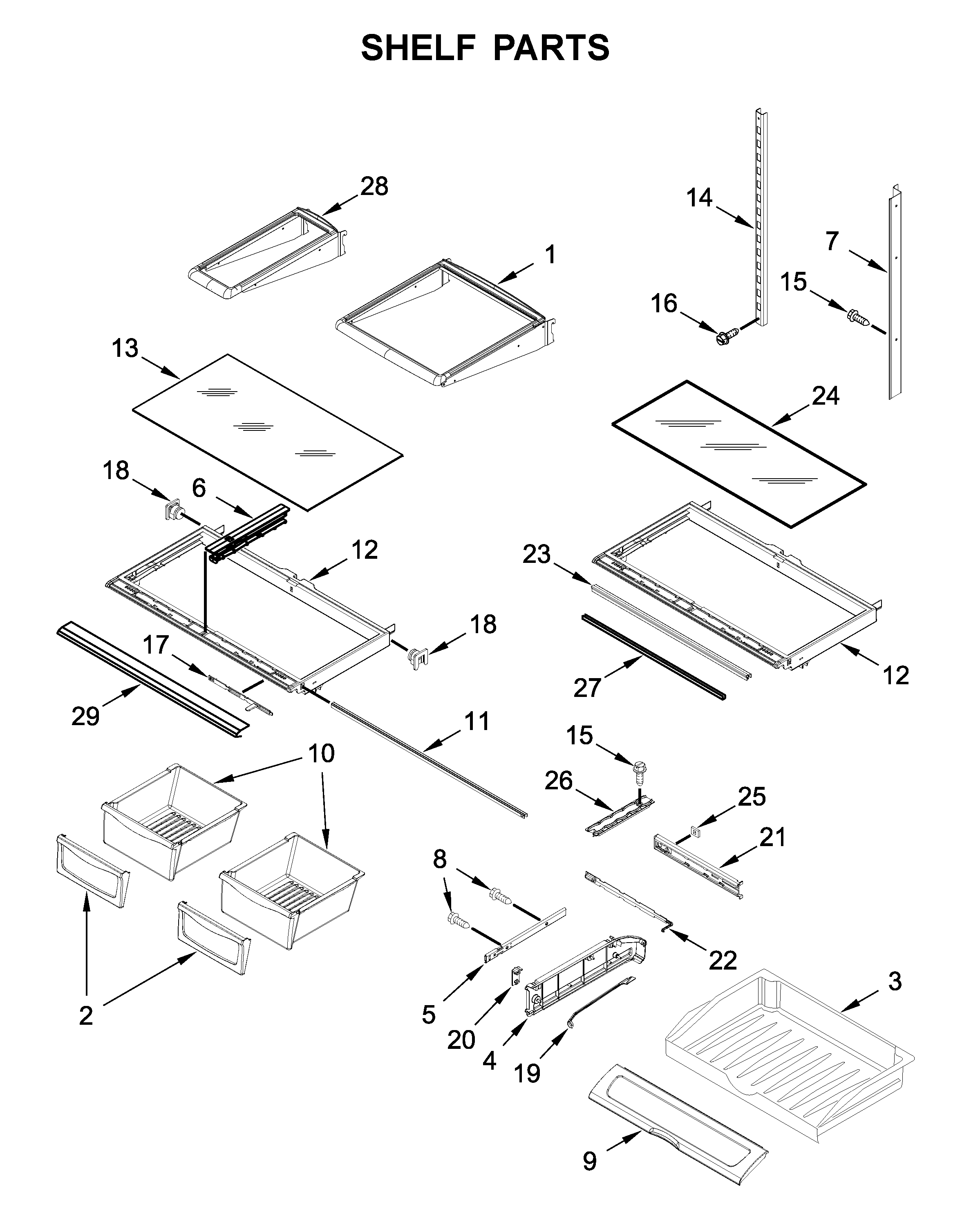 Shelf parts