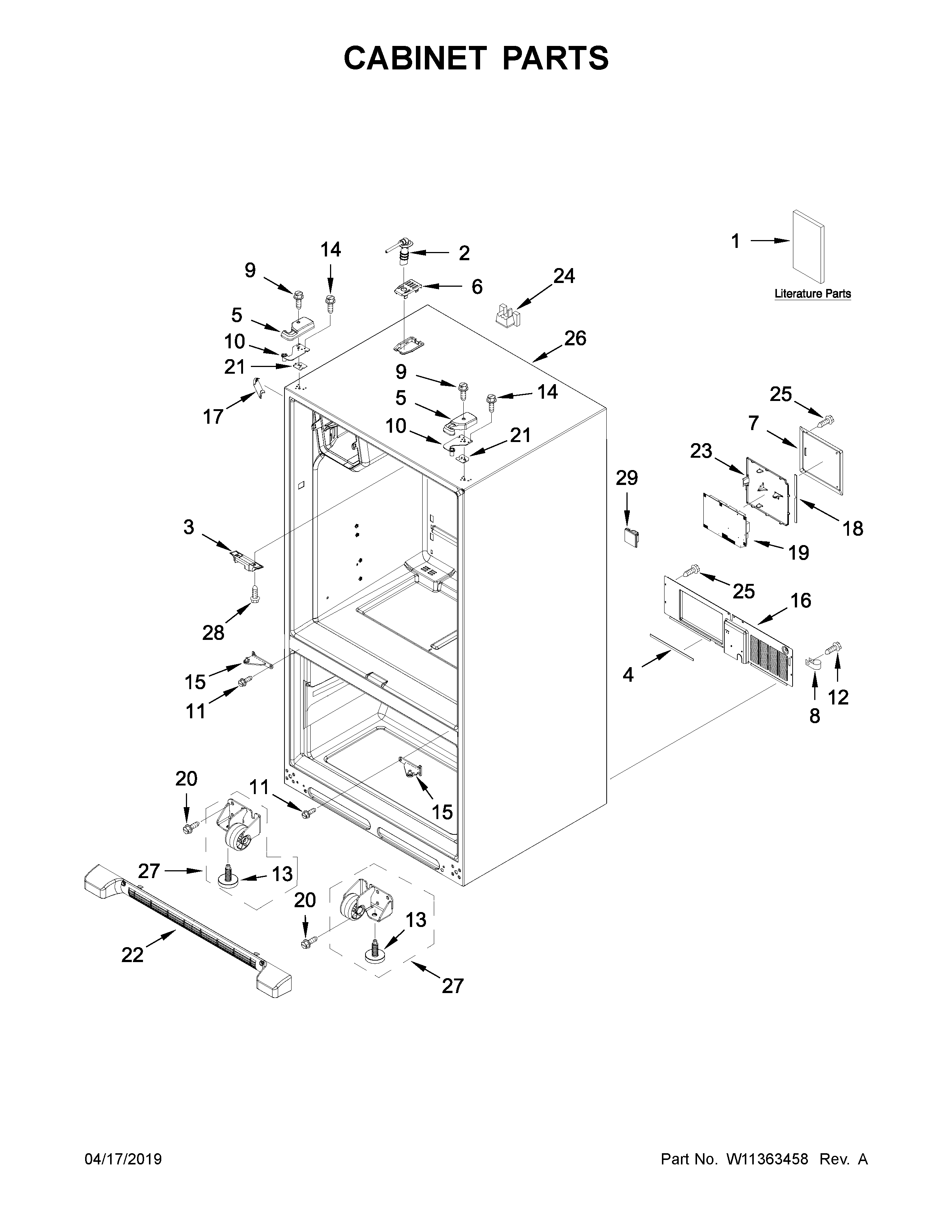Cabinet parts