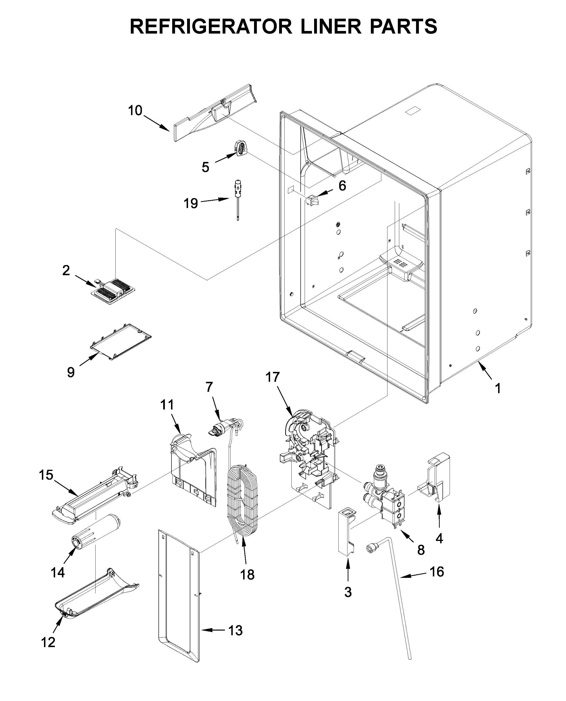 Refrigerator liner parts