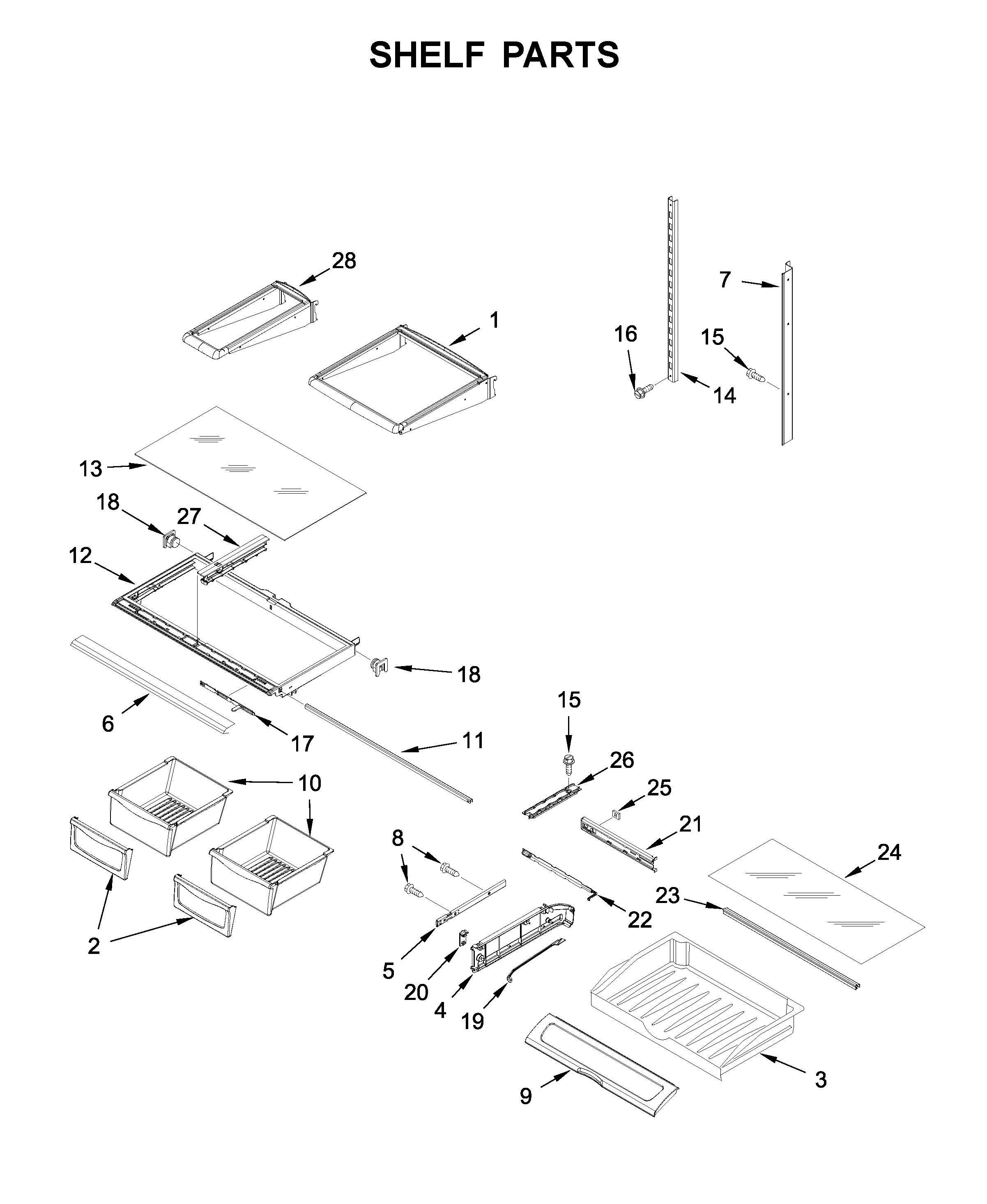 Shelf parts