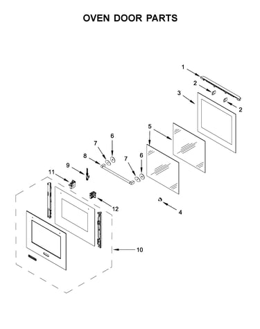 Oven door parts