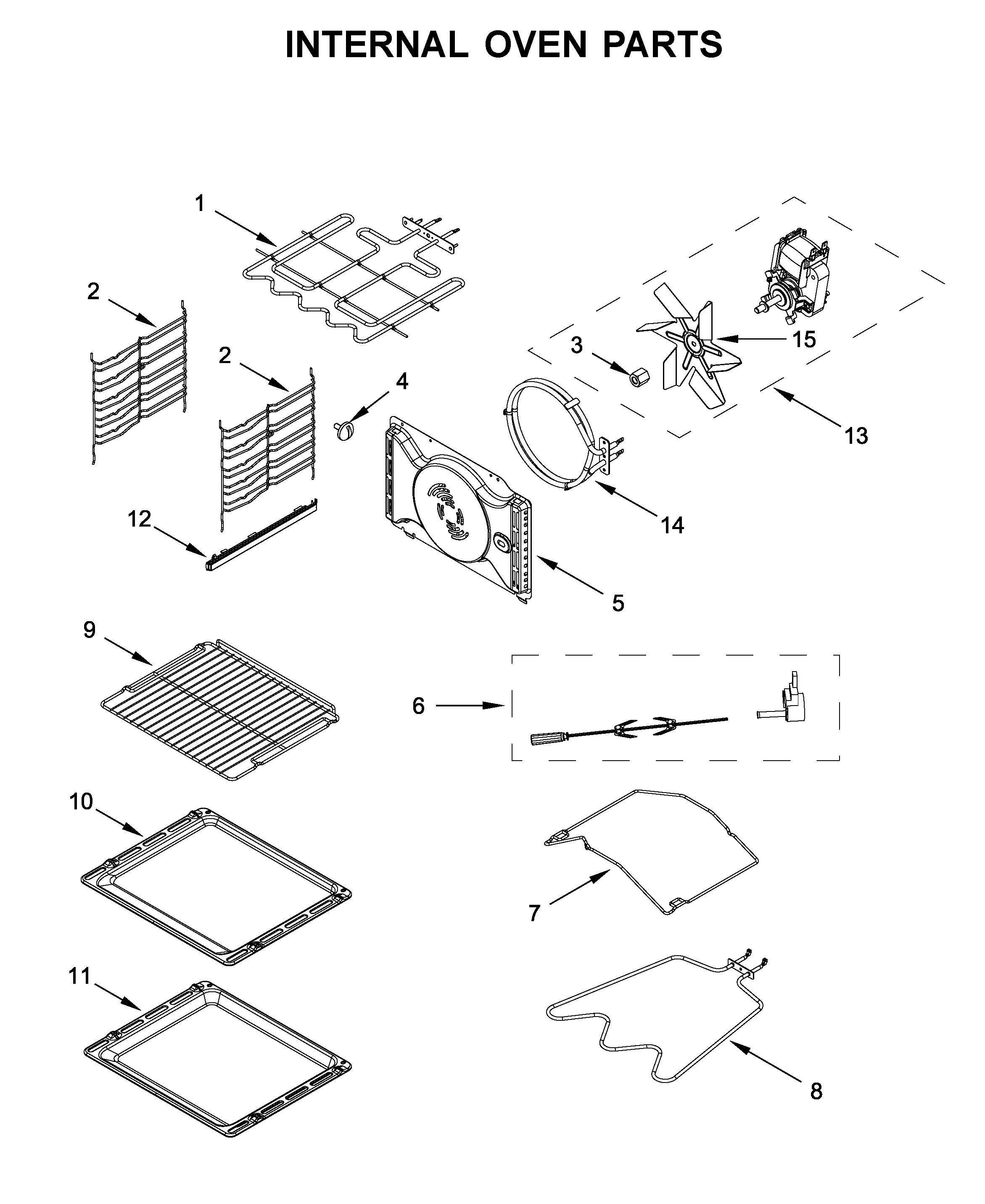 Internal oven parts