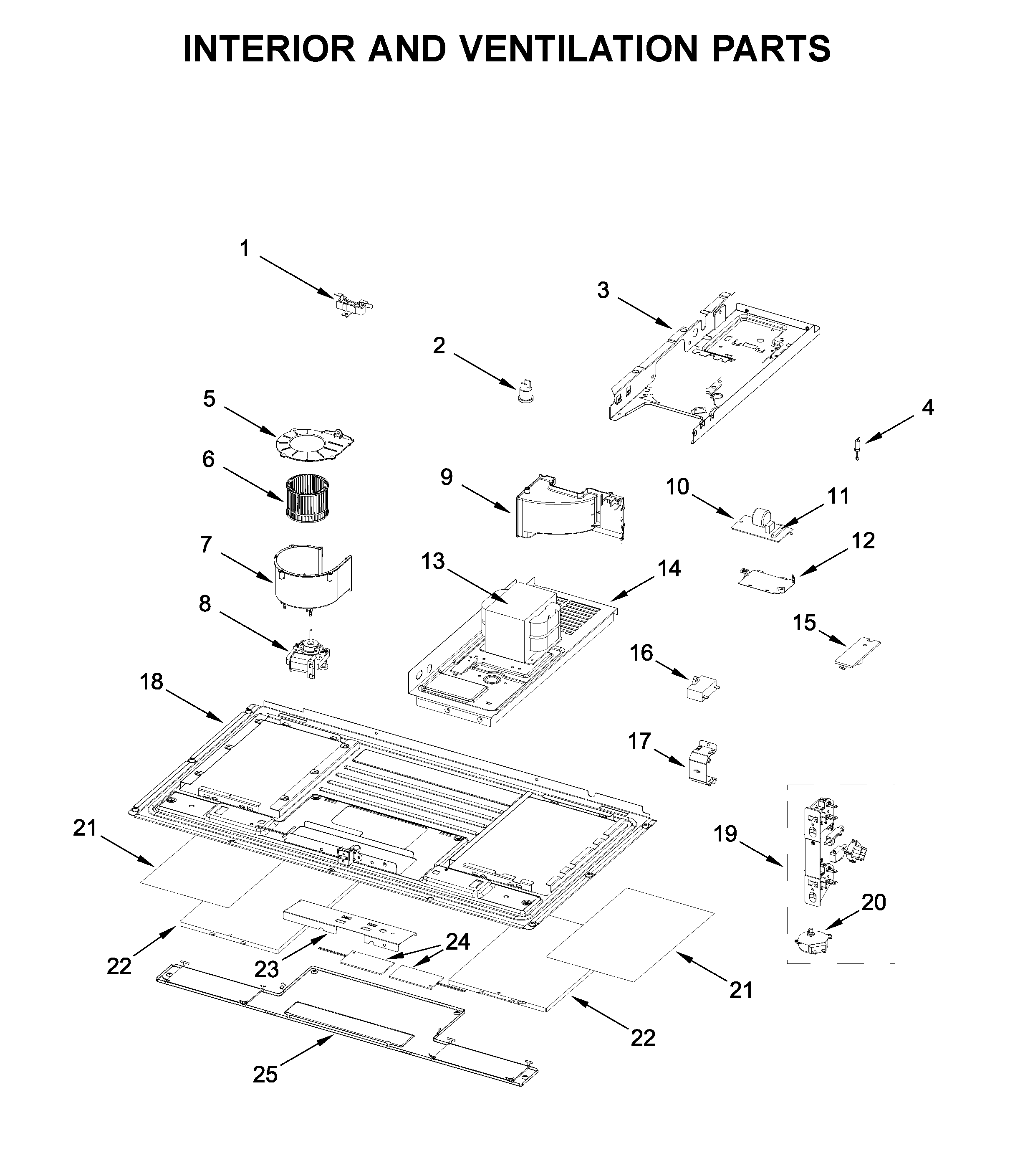 Interior and ventilation parts