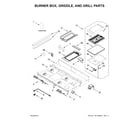 Jenn-Air JGCP748HM00 burner box, griddle, and grill parts diagram