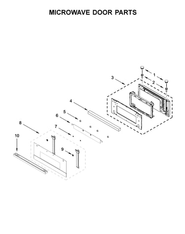 Microwave door parts