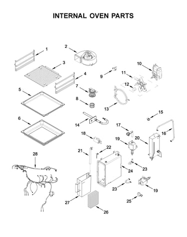 Internal oven parts