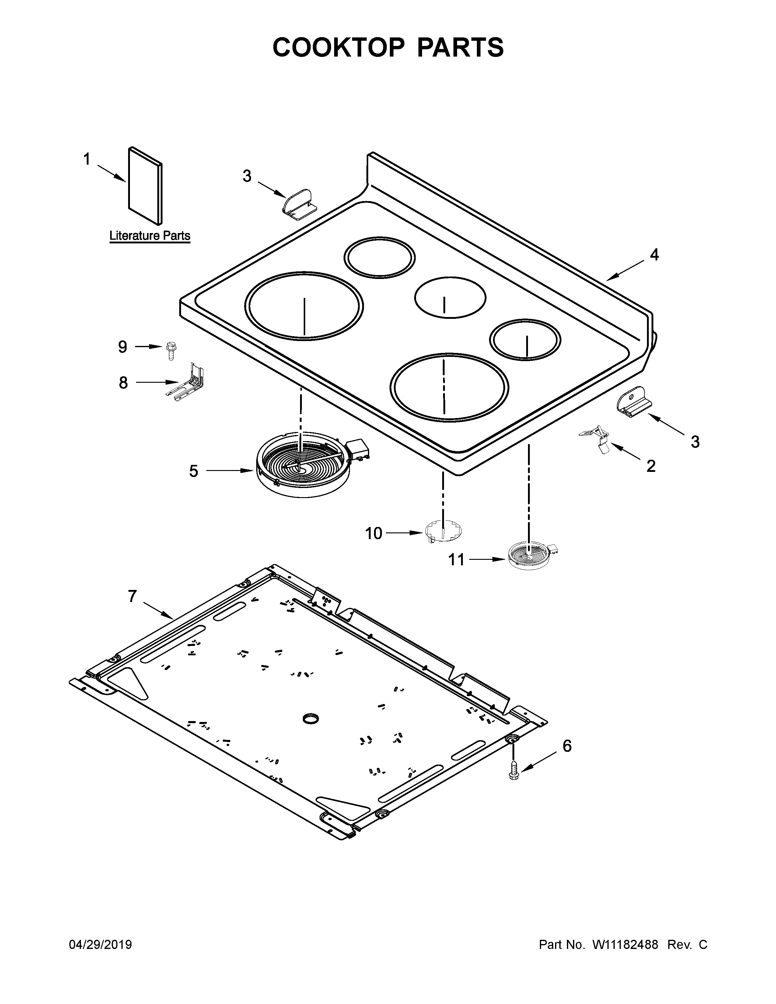 COOKTOP PARTS