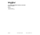 Whirlpool WFE525S0HV1 cover sheet diagram