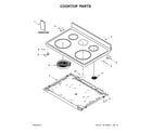 Whirlpool WFE525S0HV1 cooktop parts diagram