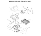 KitchenAid KUID508HPS00 evaporator, grid, and water parts diagram