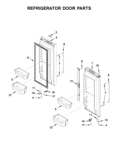 Refrigerator door parts