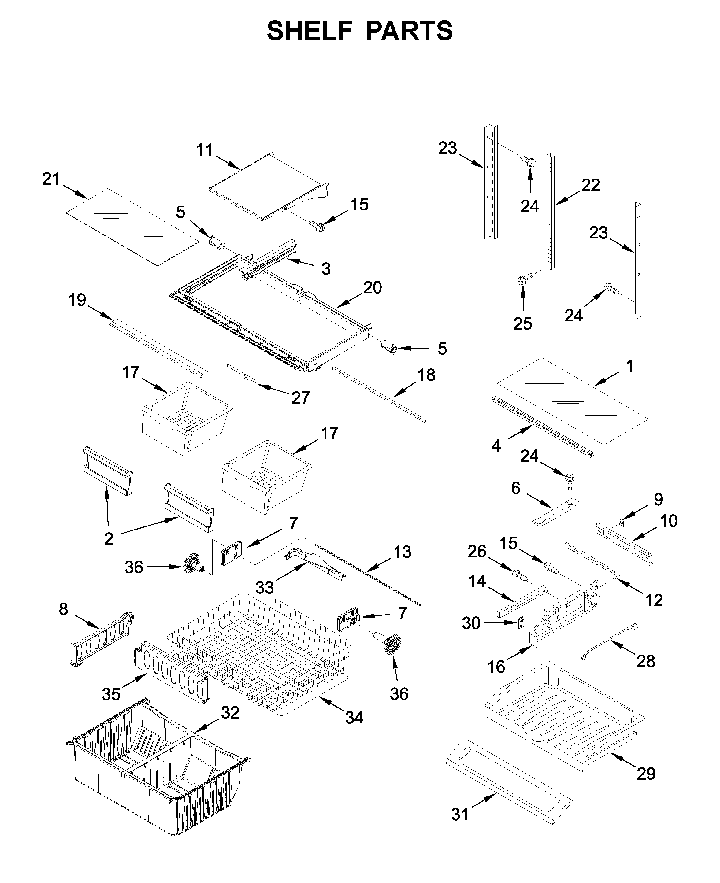 Shelf parts