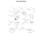 Whirlpool YWML75011HZ5 air flow parts diagram