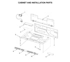 Whirlpool YWML75011HN5 cabinet and installation parts diagram