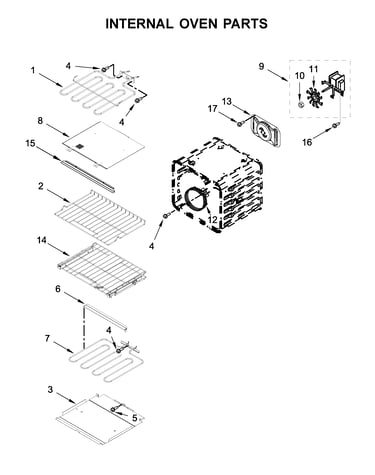 Internal oven parts