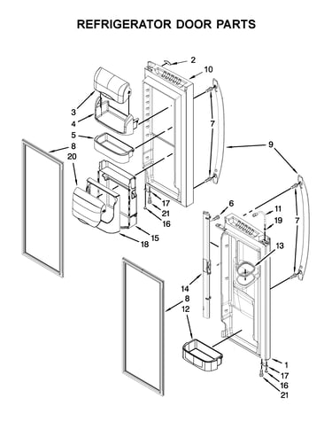 Refrigerator door parts