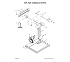 Admiral AED4516HW0 top and console parts diagram