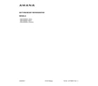 Amana ABB1924BRB01 cover sheet diagram