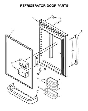 Refrigerator door parts