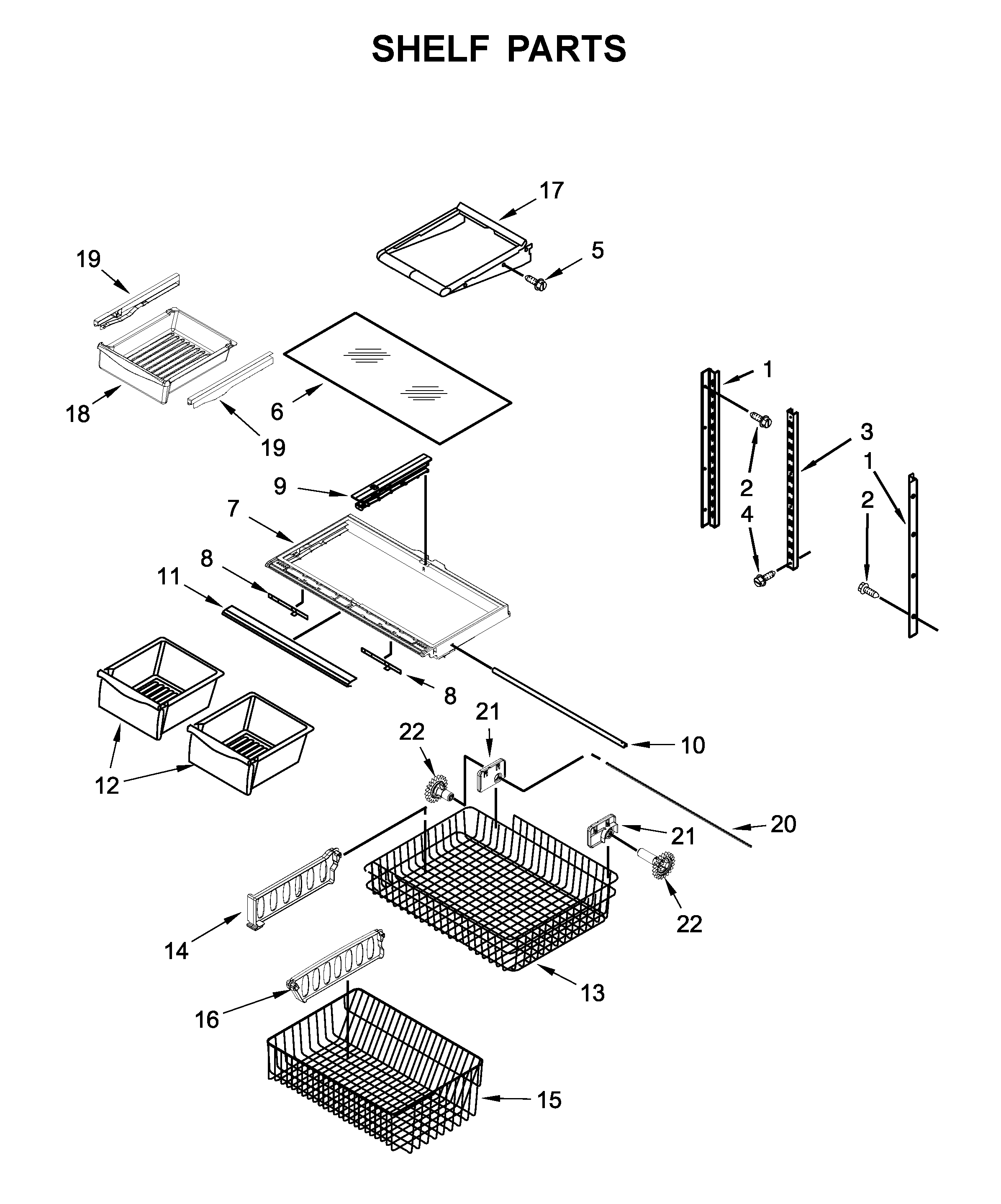 Shelf parts