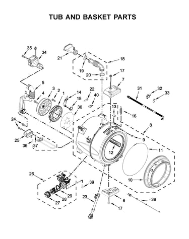Tub and basket parts