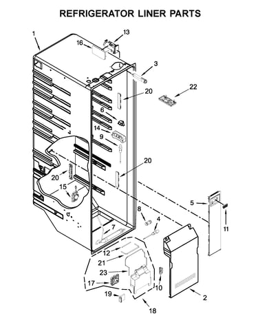 Refrigerator liner parts