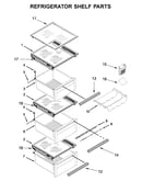 Refrigerator shelf parts