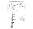 KitchenAid KRSC503EBS01 motor and ice container parts diagram