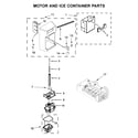 KitchenAid KRSC503EBS01 motor and ice container parts diagram
