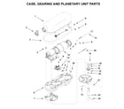 KitchenAid 5KSM6583ZPA0 case, gearing and planetary unit parts diagram