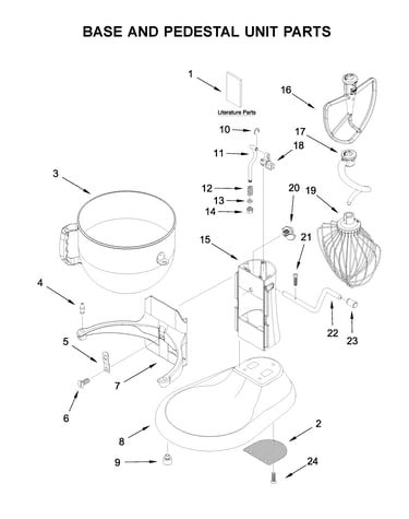 Base and pedestal unit parts