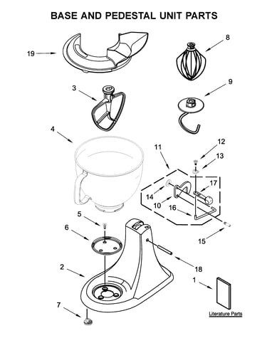 Base and pedestal unit parts