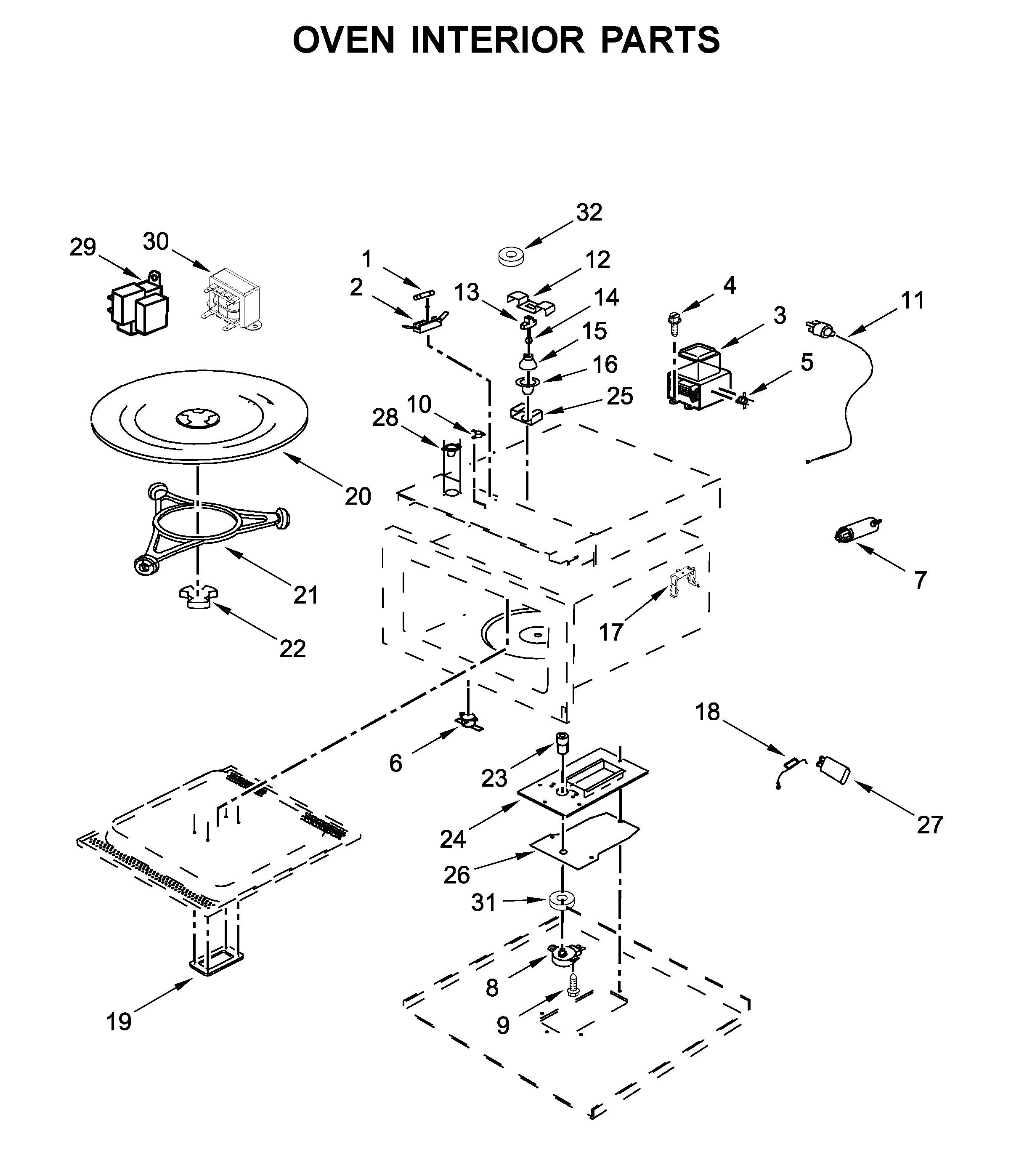 Oven interior parts
