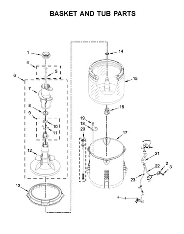 Basket and tub parts