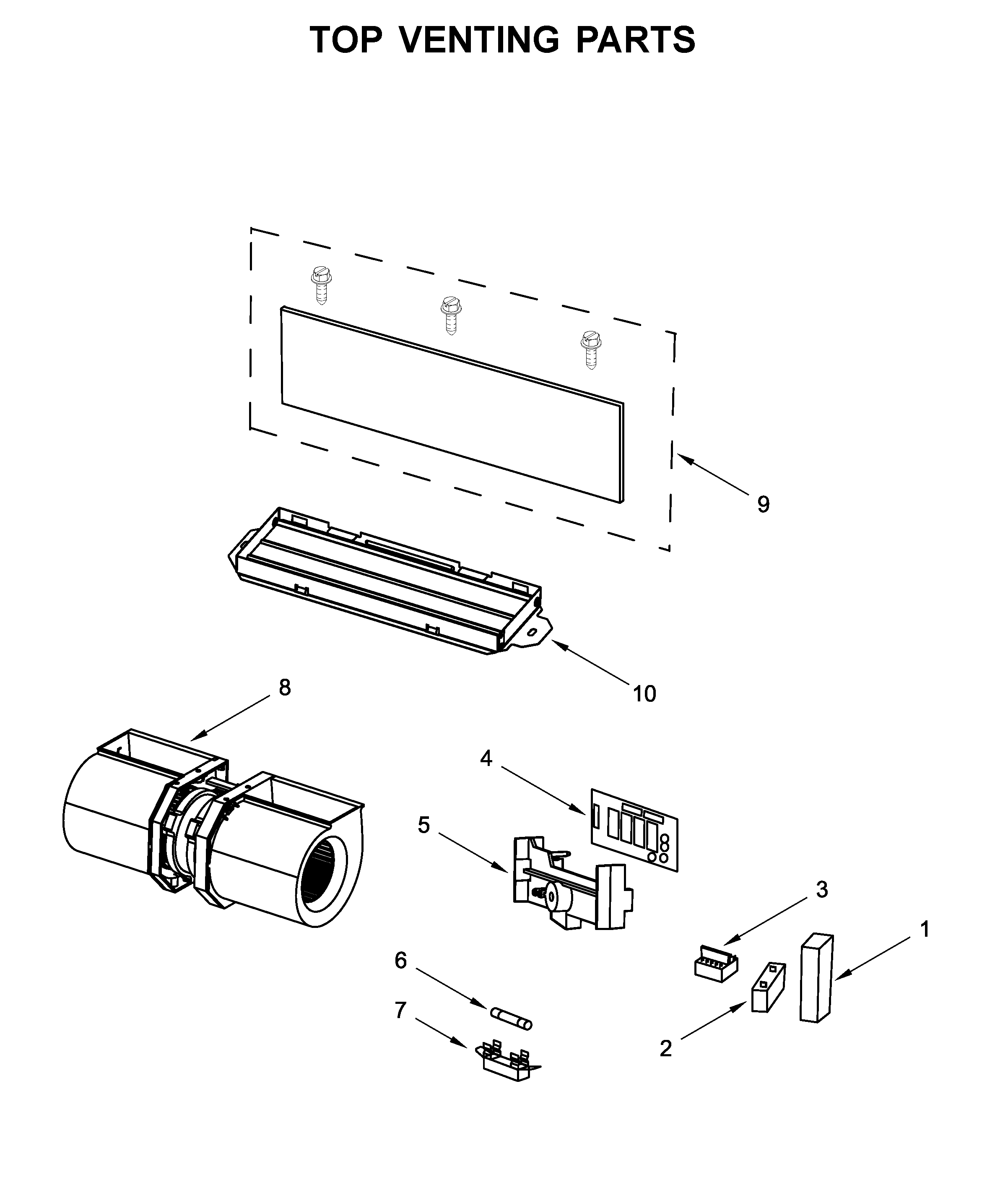 Top venting parts