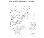 KitchenAid KL26M2XOB5 case, gearing and planetary unit parts diagram