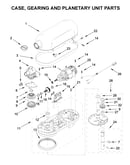 Case, gearing and planetary unit parts