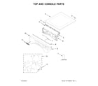 Whirlpool WGD6620HW1 top and console parts diagram