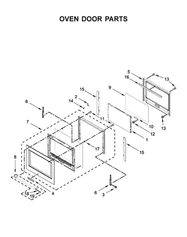 Oven door parts