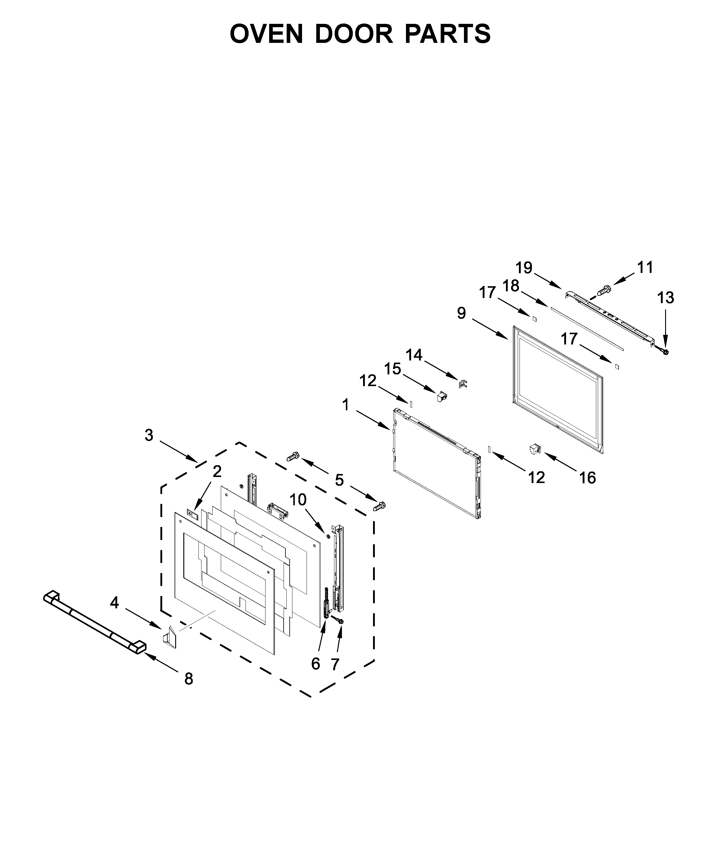 OVEN DOOR PARTS