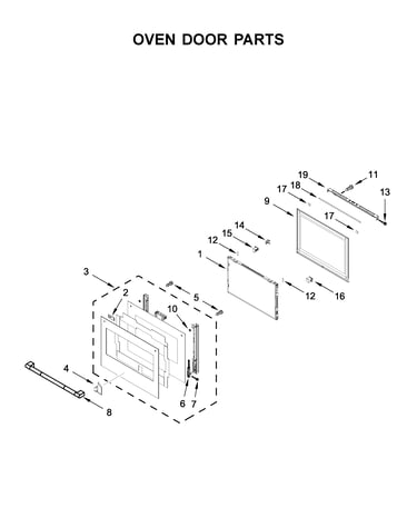 Oven door parts