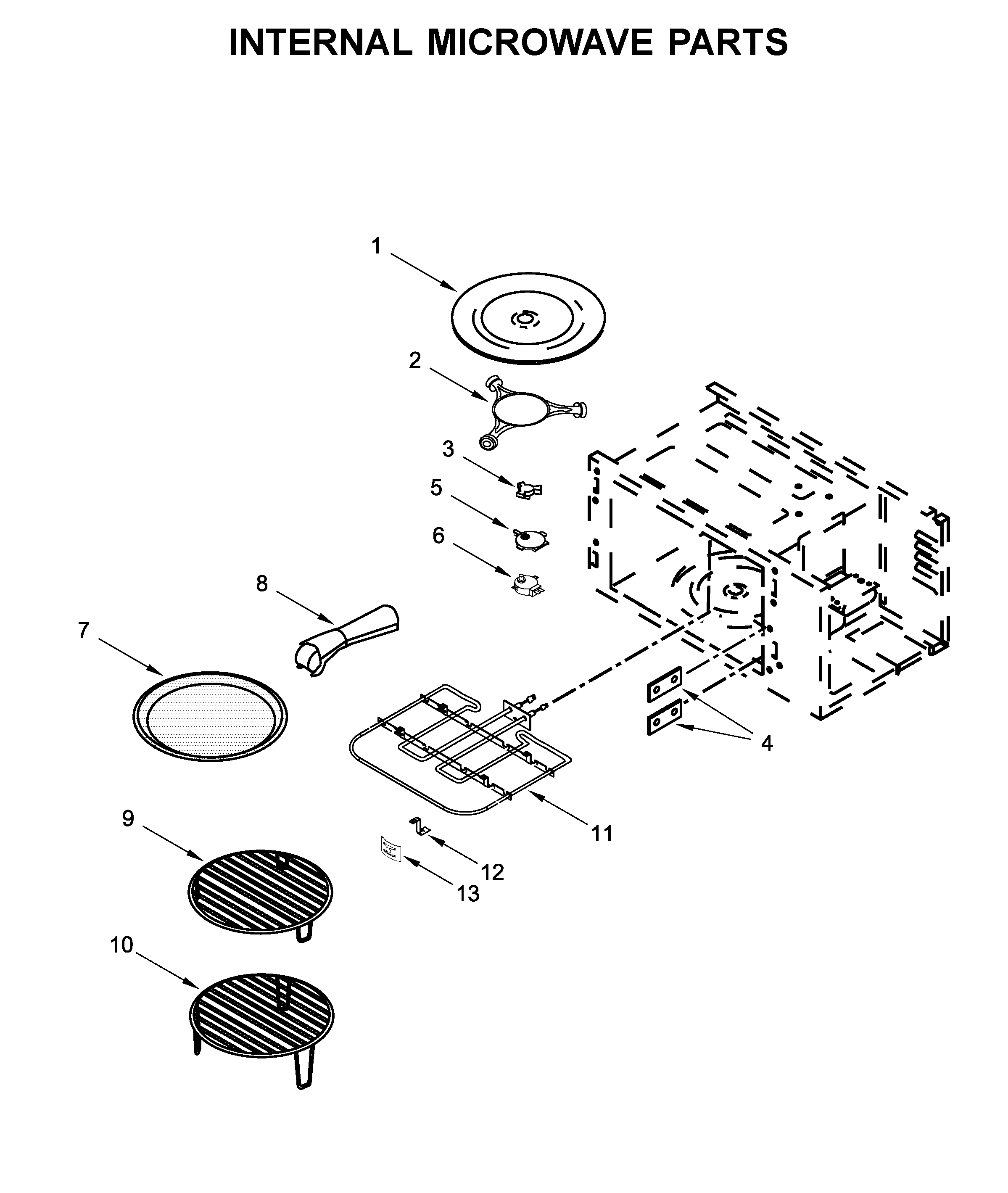 Internal microwave parts